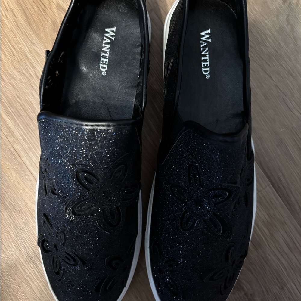 Wanted Women's Black Slip-On Shoes